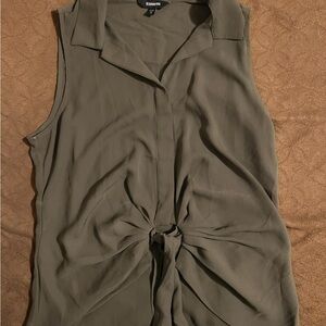 Express Women's Olive Sleeveless Top